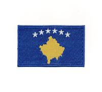 60 x 35 mm Kosovo Pristina EU Flag Sew-On Iron-On Patch 2001 B