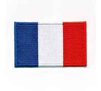 60 x 35 mm Lyon Paris France Flag Sew-On / Iron-On Patch 0910 A