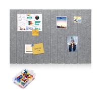 60 x 40 cm Large Cork Board, Large Notice Board, Modern, Vision Board, Decorative Felt Cork Wall, 0.9 cm Thick, Foldable Photo Board with Self-Adhesive Tape, Felt Self-Adhesive Vision Board, Light