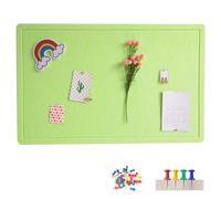 60 x 40 cm large cork board, large pin board, decorative cork wall made of felt, 0.9 cm thick, foldable photo board with self-adhesive tape, felt self-adhesive vision board, push pins felt, emerald
