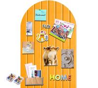 60 x 40 cm large cork board, large pin board, round edges cork wall made of felt, 0.9 cm thick, foldable photo board with self-adhesive tape, felt self-adhesive vision board, push pins felt, orange
