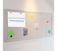 60 x 40 cm Large Notice Board, Photo Notice Board, Felt Cork Board, Memo Boards with Needles, Vision Board, Felt Pin Board, Self-Adhesive for Office, School, Living Room, Kitchen, Wall Decoration