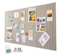 60 x 40 cm large pin board, large cork board, 0.9 cm thick decorative cork wall made of felt, foldable photo board with self-adhesive tape, felt self-adhesive vision board, push pins felt, dark camel