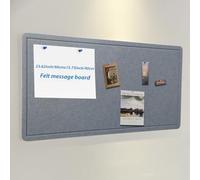 60 x 40 cm Large Pinboard, Photo Pinboard Felt, Felt Cork Board, Memo Boards with Pins, Vision Board, Self-Adhesive Felt Pinboard for Office, School, Living Room, Kitchen Wall Decoration - Dark Grey