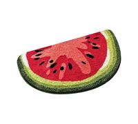 60 x 40 cm Semi-Circle Fruit Bath Mat, Absorbent Soft And Dry Fast, Fruit Design, Lemon Kiwi Watermelon Slices Rug Room Bathroom Mat for Kids (Watermelon)
