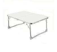60 x 40cm Laptop Desk Bed Tray Table with Handle, Breakfast Tray with Foldable Legs, Portable writing Lap Standing Desk, Notebook Stand Tablet Groove Reading for Couch Sofa Floor - White