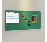 60 x 40cm Large Cork Board, Large Felt Pin Notice Board, Decorative Cork Wall Made of Felt, 0.9cm Thick, Foldable Photo Board with Self-Adhesive Tape, Felt Self-Adhesive Vision Board, Felt Pins, Jewel