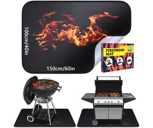 60 x 40Inch Under Grill Mat for Outdoor Grill, Grass Protection Mats, Indoor ...