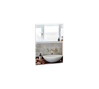 60 x 45cm Frameless Bathroom Mirror Rectangle Wall Mounted Mirror with Polished Edge PreDrilled Holes Best for Bathroom Dressing Room Bedroom Living