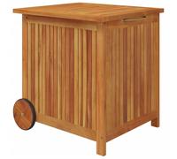 vidaXL Garden Storage Box with Wheels 60x50x58 cm Solid Wood Acacia UK GF0