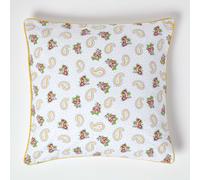 (60 x 60 cm) Cotton Paisley and Dots Cushion Cover