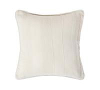HOMESCAPES Rajput Ribbed Cushion Cover 24 x 24 Inches (60 x 60cm) Natural 100% Cotton Coordinating with Rajput Throws and Curtains Easy care Washable at home