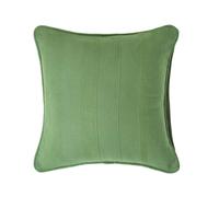 (60 x 60 cm, Olive) Cotton Rajput Ribbed Cushion Cover
