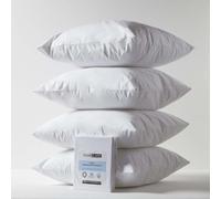 Waterproof Pillow Protectors 60 x 60 cm, Pack of 4 Homescapes White One Size