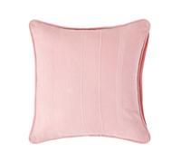 Homescapes Cotton Rajput Ribbed Pink Cushion Cover, 60 X 60 Cm