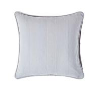 Homescapes Cotton Rajput Ribbed Cushion Cover in Silver | Size: 60 cm x 60 cm Homescapes Silver 60 cm x 60 cm