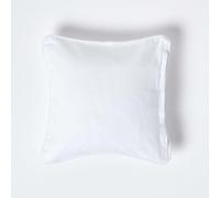 (60 x 60 cm, White) Homescapes Cotton Plain Cushion Cover