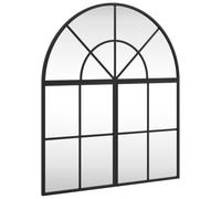 (60 x 70 cm) vidaXL Wall Mirror Hall Bedroom Makeup Mirror Hanging Mirror Black Arch Iron