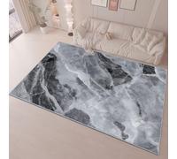 60 x 90 cm Area Rug for Living Room Bedroom, Abstract Realistic Marble Lines Printing Anti Slip Short Lint Carpets Home Decor, Grey Soft Durable Washable for Kitchen Dorm Kids Play Mat