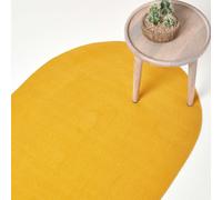 (60 x 90 cm, Mustard Yellow) Handmade Woven Braided Rug