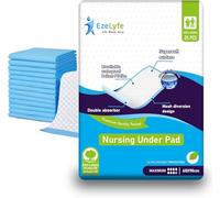 60 x 90cm Disposable Incontinence Bed Pads, Bed Mats, Max Absorbent Waterproof Protective Mats For Bed Mattress, Sofa & Chair, Babies, Children, Adults, & Elderly By EzeLyfe (Pack of 75)