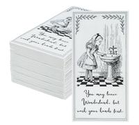 60 x Alice in Wonderland Paper Guest Towels | 40 x 40cm Unfolded | Disposable Guest Towels for Bathroom, Birthday Tea Parties, Decorative Paper Hand Towel for Weddings, British Brand 10 x 20cm Folded