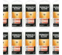 60 x Duracell 13 DA13 A13 ORANGE Hearing Aid Batteries