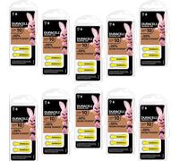 60 x Duracell AC10 ZA10 YELLOW Hearing Aid Batteries 10 10au PR70 V10 DA230