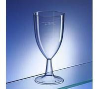 60 x Finest One Piece Disposable Plastic Tulip Shaped Wine Glasses (215ml). Picnic, Camping, Glamping, Festival, Pool, BBQ, Garden, Special Occasions. Offer Pack 60 Glasses with 4 x AIOS Drinks mats.