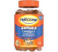 60 x Haliborange Kids Multivitamins 3-12 Years Orange Flavour Gummies Omega-3
