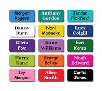 60 x Name Tags Stickers Washable Sticky Name Labels Stickers No Iron Just Stick on Waterproof Name Labels for Clothes Adults Label for Clothes Kids