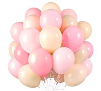 60 x Pink Nude Balloons, 12 Inch Pink Latex Balloons for Girls, Birthday Garland, Balloon, Bridal Baby Shower, Wedding, Graduation, Anniversary Decorations