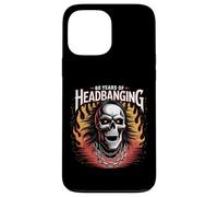 60 Years of Headbanging Skull Red Eyes Flames Case for iPhone 13 Pro Max