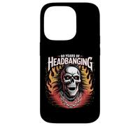 60 Years of Headbanging Skull Red Eyes Flames Case for iPhone 14 Pro