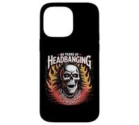 60 Years of Headbanging Skull Red Eyes Flames Case for iPhone 14 Pro Max