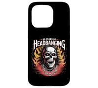 60 Years of Headbanging Skull Red Eyes Flames Case for iPhone 15 Pro