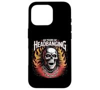 60 Years of Headbanging Skull Red Eyes Flames Case for iPhone 16 Pro