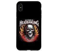 60 Years of Headbanging Skull Red Eyes Flames Case for iPhone XS Max