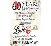 60 Years Of Marriage: Funny 60th couple wedding anniversary gift for both, her and him, lined Notebook, 100 pages, 6 in x 9 in (15.2 x 22.9 cm)