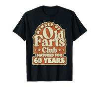60 Years Old Farts Club Vintage Dad Funny 60th Birthday T-Shirt