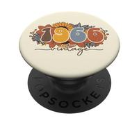 60 Years Old Vintage 1966 60th Birthday Wildflower PopSockets Adhesive PopGrip
