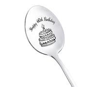60 Yr Old Birthday Gift Spoons for Women Men Happy 60th Birthday Spoon Gifts for Coffee Tea Lovers Grandpa Niece 60 Years Old Birthday Gift for Aunt Dad Peanut Butter Spoon