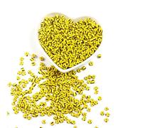 600/1200/2400pcs Striped Glass, 4mm Colorful Seed for DIY Jewelry Making, Bracelet Crafting, Kids Craft(Yellow Black Stripes,4mm 1200pcs)