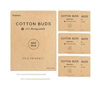 600 Bamboo Cotton Buds Biodegradable, Bamboo Ear Buds Cotton For Cleaning And Doing Makeup
