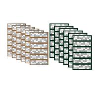 600 Bingo Tickets - Bingo Ticket Pads - 6 to View- Flyer Stationery Christmas Family Bingo Night or Online Games office Party - Set of 2 (Brown & Dark Green)