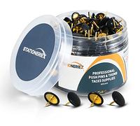 600 Black Thumb Tacks for Bulletin Board Thumb Tacks for Wall Corkboard Map Calendar Photo -Home Office Craft Projects Heavy Duty Plastic Head Steel Pin