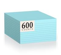 600 Count Index Cards 3 x 5 Inch Blue Lined Flash Cards Ideal for Studying and To-do-List, Portable Note Cards Taking for Students and Teachers, Flash Card Styled for Home, Office or School Use