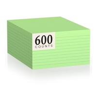 600 Count Index Cards 3 x 5 Inch Green Lined Flash Cards Ideal for Studying and To-do-List, Portable Note Cards Taking for Students and Teachers, Flash Card Styled for Home, Office or School Use