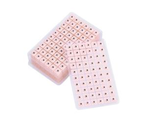 600 Counts Acupuncture Vaccaria Ear Seeds Disposable Ear Press Seeds Multi-Condition Ear Seed Acupressure Kit (10 Sheets)