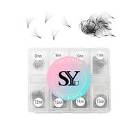 600 Fans 10D Premade Volume Eyelash Extensions 8-15mm Mixed Length Pre-made Fans Thin Volume Lash Extensions C Curl Handmade Loose Lashes (10D-0.07-C-8-15mm）